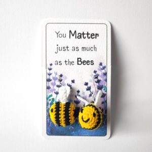 Bees micro crochet earrings